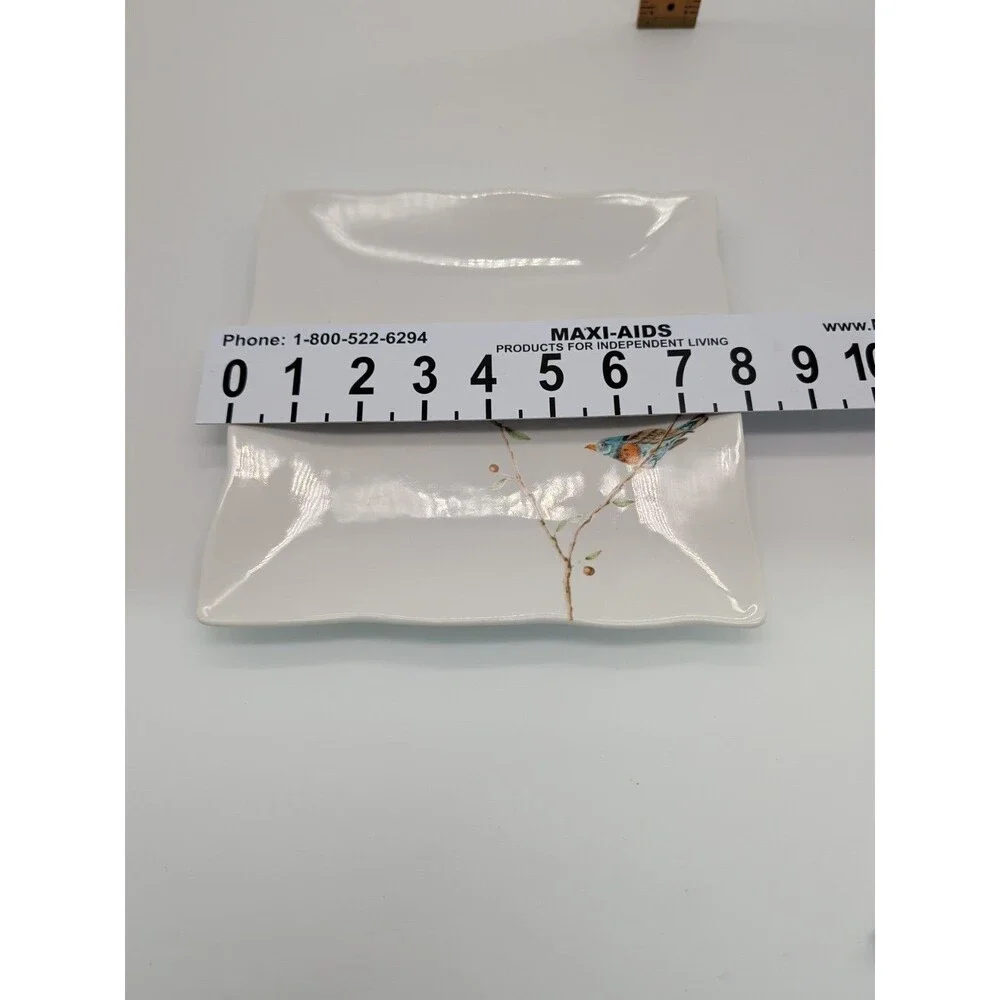 222 Fifth Early Bird Scalloped Square Salad Plate 8